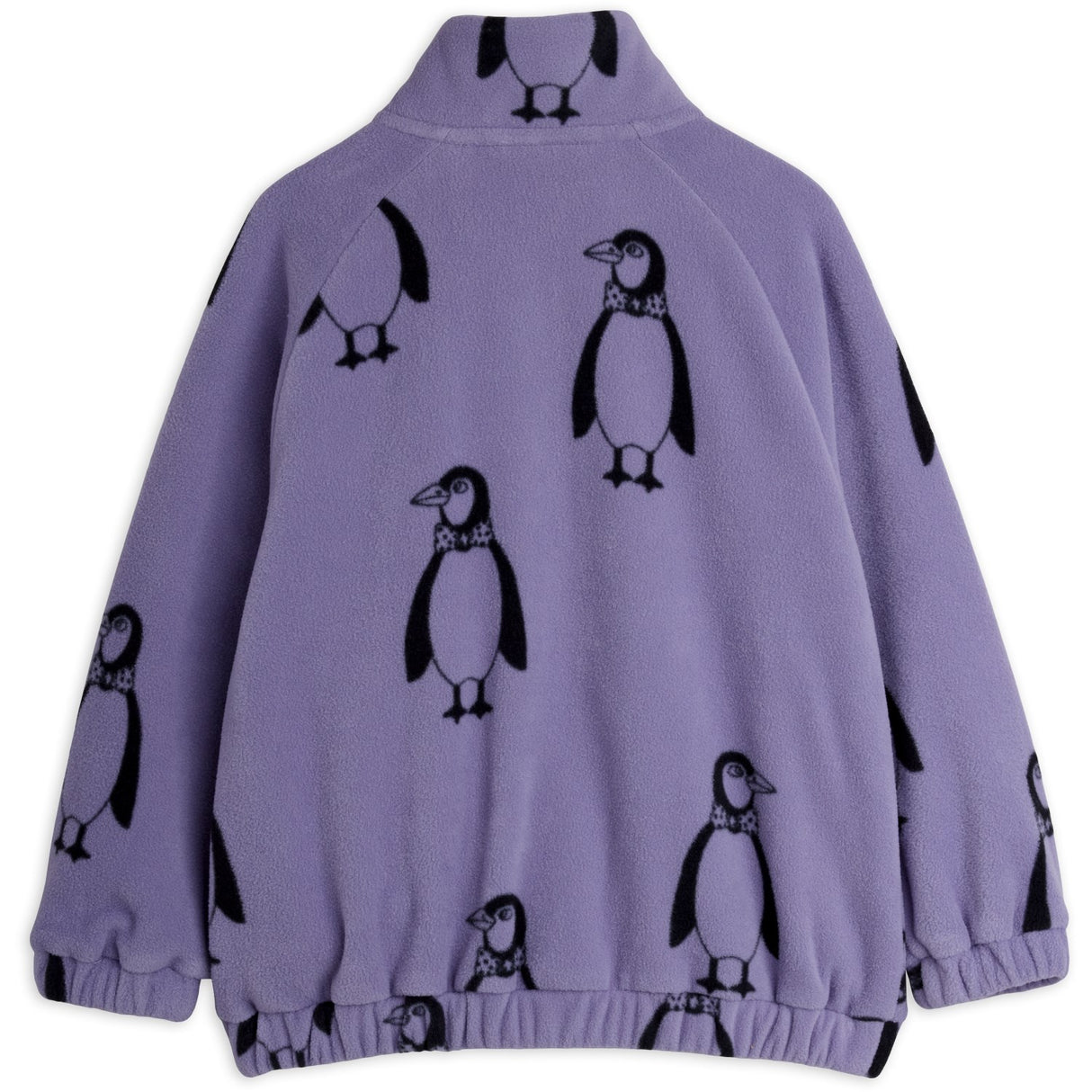 Mini Rodini Purple Penguin AOP Fleece Jacket