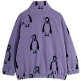 Mini Rodini Purple Penguin AOP Fleece Jacket