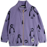 Mini Rodini Purple Penguin AOP Fleece Jacket