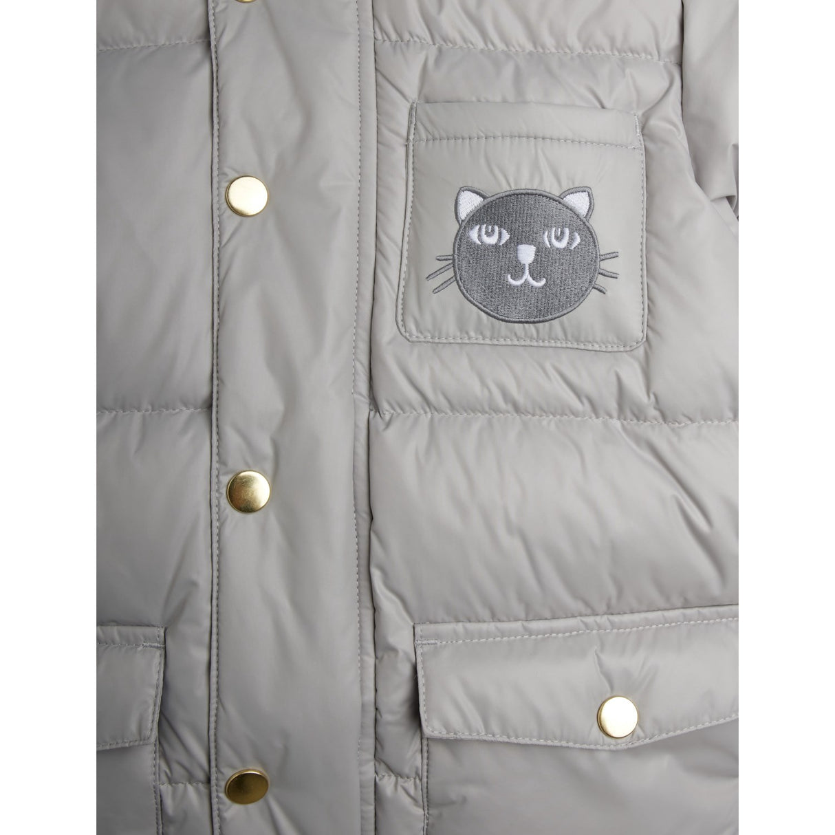 Mini Rodini Grey Cat Ears Heavy Puffer