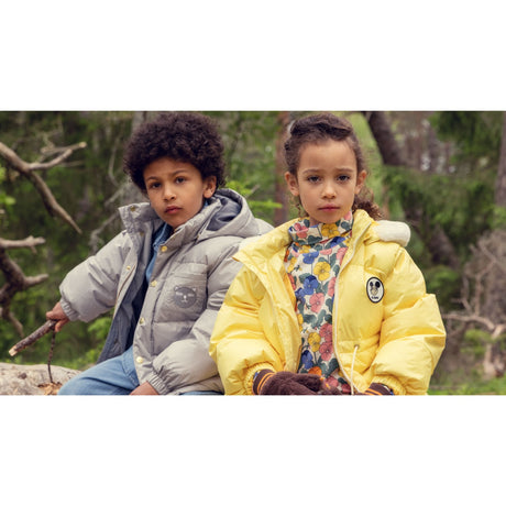 Mini Rodini Grey Cat Ears Heavy Puffer