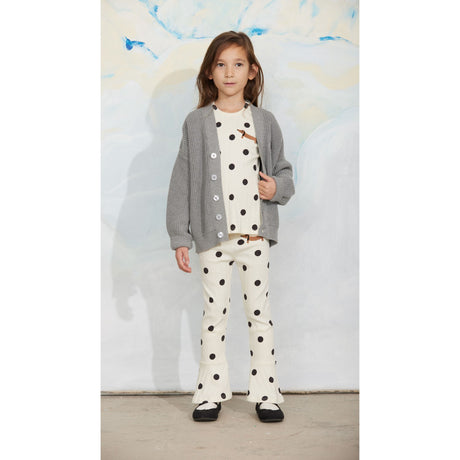 Mini Rodini Off-White Dots AOP Dog Flared Trousers