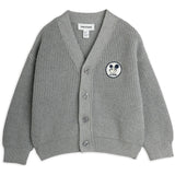Mini Rodini Grey Melange Ritzratz Patch Knitted Cardigan