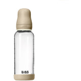 Bibs Vanilla GLOW Glass Baby Bottle Round Silicone 1-Pack 240 Ml Medium Flow