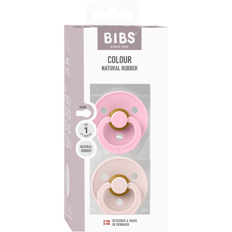 Bibs Petal / Baby Pink Pacifier Colour 2-Pack Latex