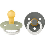Bibs Sage GLOW / Pine GLOW Pacifier Colour 2-Pack Latex
