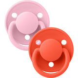 Bibs Baby Pink / Tango Pacifier De Lux 2-Pack Silicone