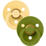 Bibs Pale Butter / Wasabi Pacifier Colour 2-Pack Anatomical Latex