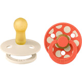 Bibs Ivory / Tango Pacifier Studio Colour 2-Pack Polka Mix Latex