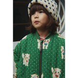 Konges Sløjd Dot Miao Verde Juno Printed Bomber Jacket