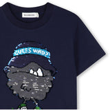 Billieblush Navy Short Sleeves Tee-Shirt
