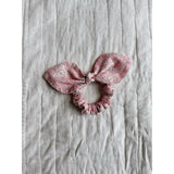 Lalaby Pink Flower Cord Scrunchie Bow
