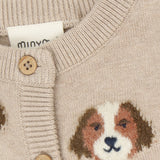 Minymo Beige Melange Cardigan Knit