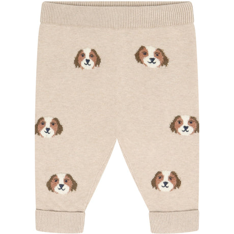 Minymo Beige Melange Pants Knit
