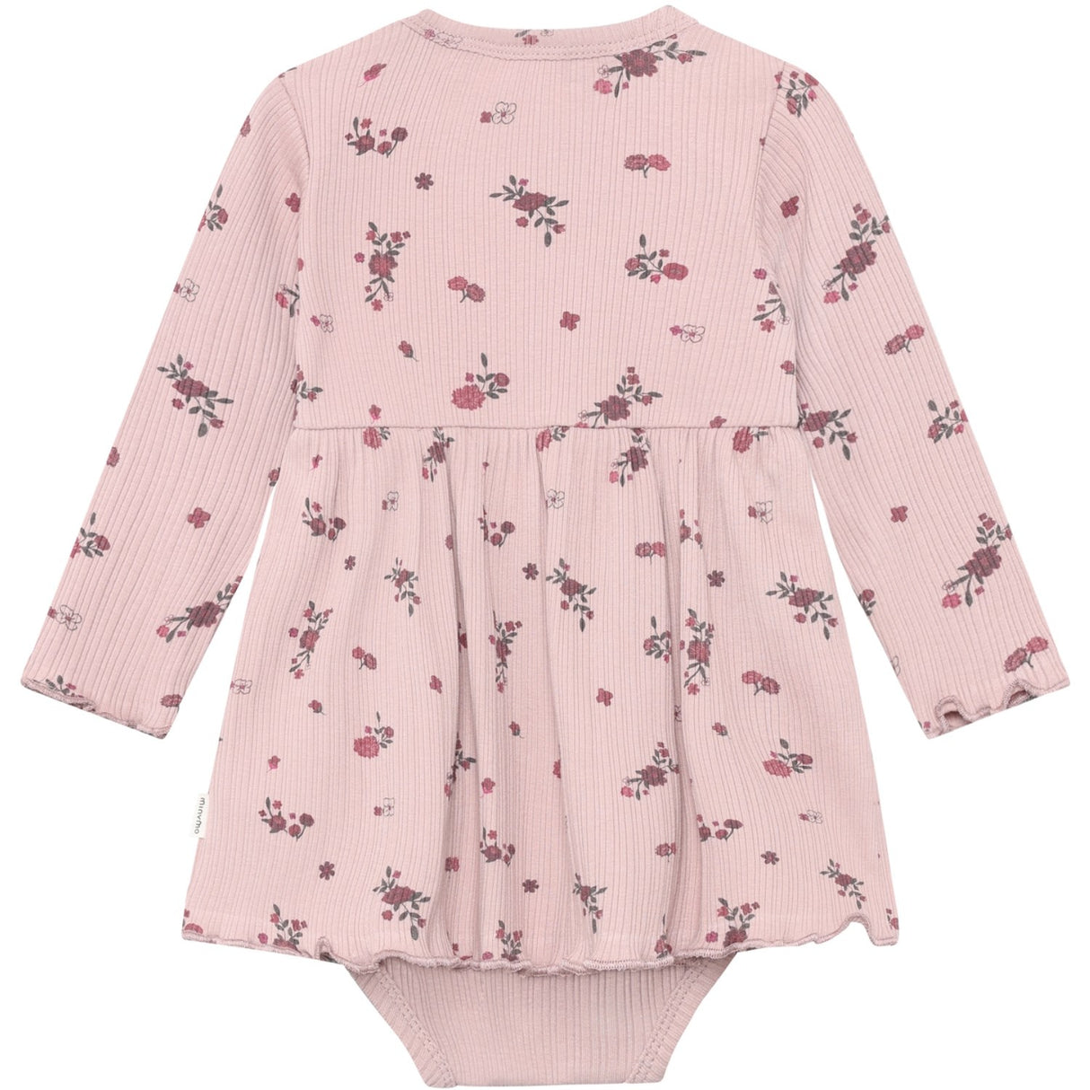 Minymo Fawn Body Dress Ls Aop Rib