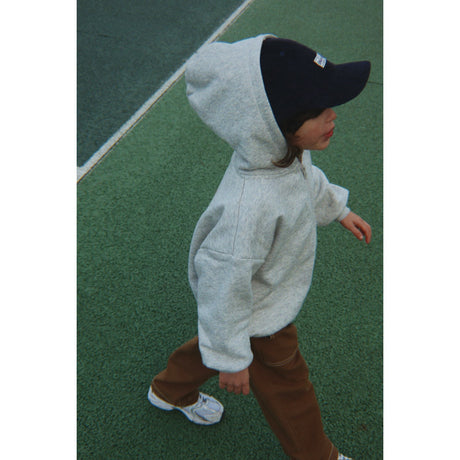 Konges Sløjd Grey Melange Lou Sweat Zip Hood Gots
