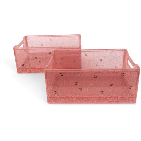 Konges Sløjd Sparkling Blush 2 Pack Glitter Storage Box