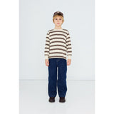 TinyCottons Cacao Retro Stripes Sleeve Tee