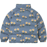 TinyCottons Stone Winter Flowers Short Padded Jacket