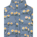 TinyCottons Stone Winter Flowers Short Padded Jacket