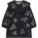 TinyCottons Denim Dark Wash 1 Horses & Flowers Denim Dress