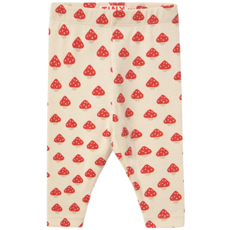 TinyCottons Ivory Mini Mushrooms Rib Baby Pant