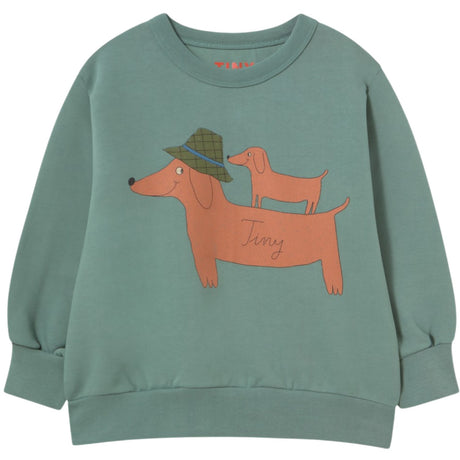TinyCottons Teal Two Dogs Graphic Sweatshirt
