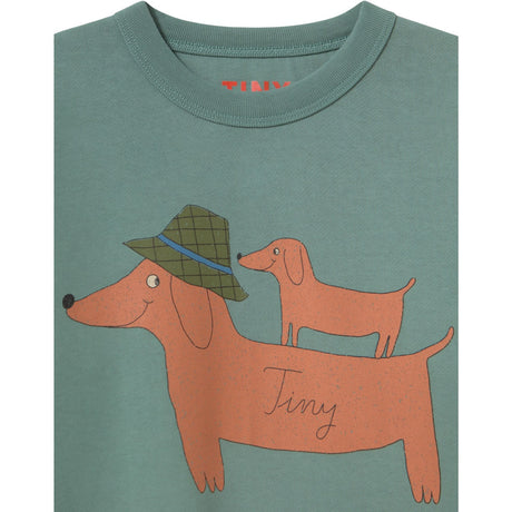 TinyCottons Teal Two Dogs Graphic Sweatshirt