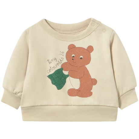 TinyCottons Sandstone Bear Graphic Baby Sweatshirt