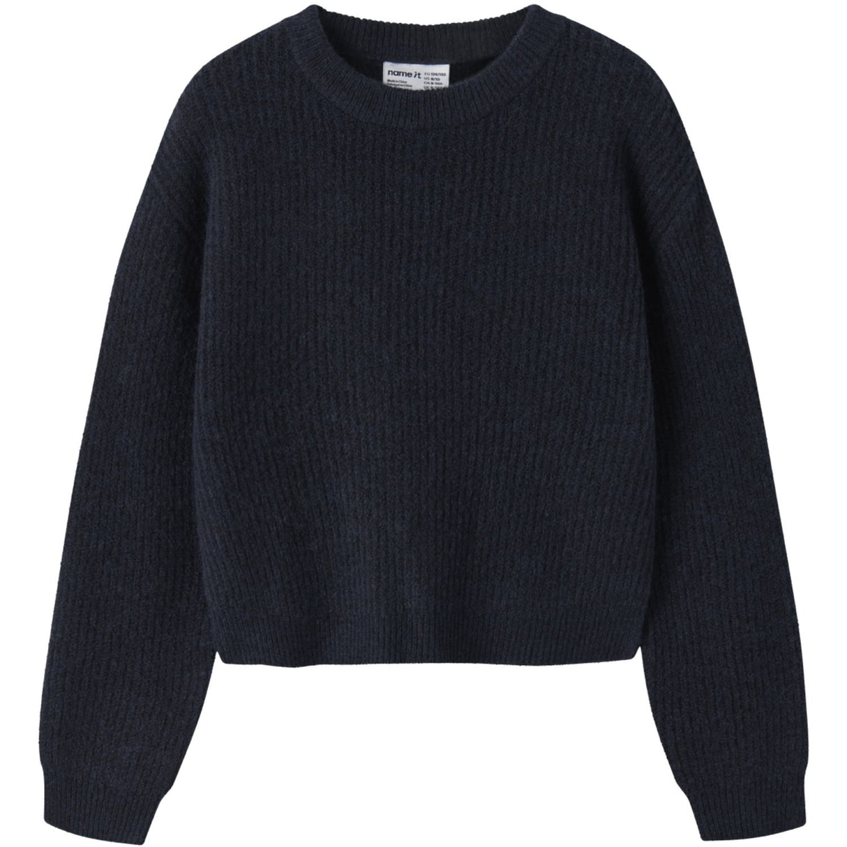Name It Dark Sapphire Nkfholly Ls Boxy Short Knit Noos