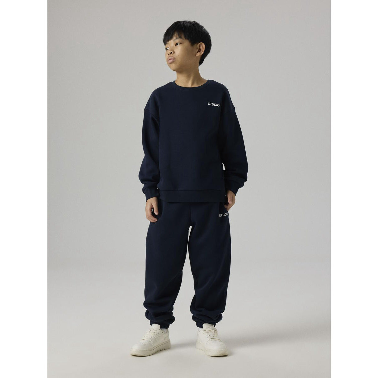 Name It Dark Sapphire Bright White Print Nkmrio Rlx Sweat Pants Bru Noos
