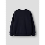 Name It Dark Sapphire Bright White Print Nkmrio Ls Rlx Sweat Bru Noos