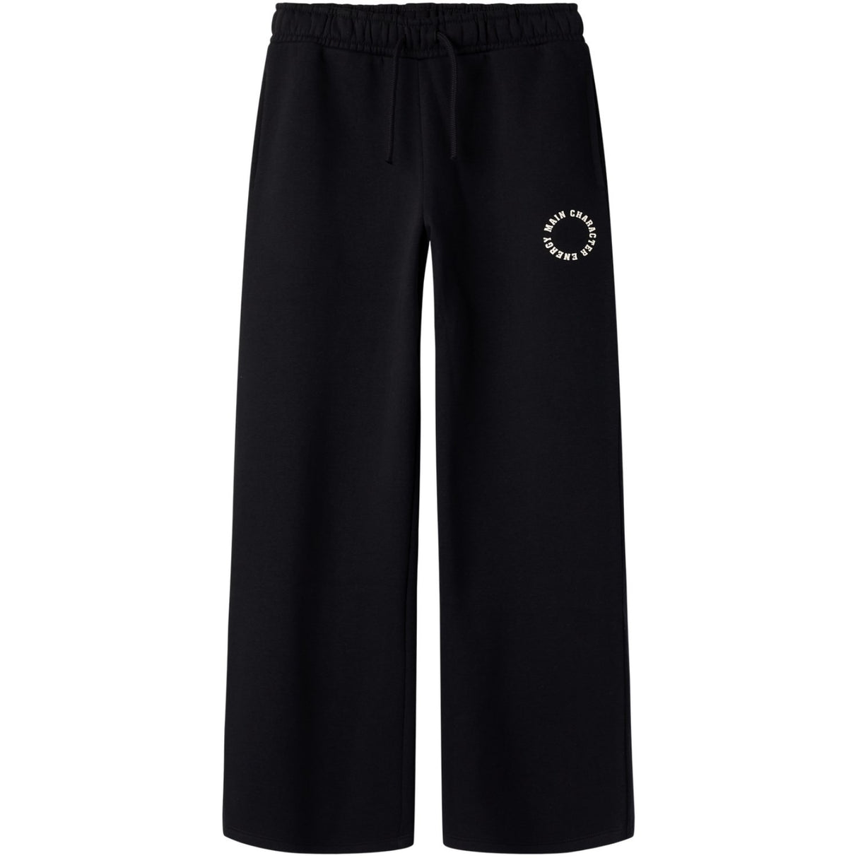 Name It Black Antique White Print Nkfria Wide Sweat Pants Bru Noos
