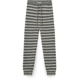 COPENHAGEN COLORS Grey Stripe Merino Classic Rib Leggings With Drawstrings