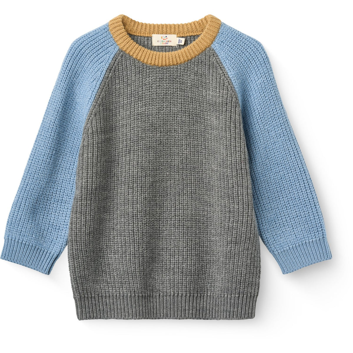 COPENHAGEN COLORS Grey Melange Comb. Merino Rib Knitted Blouse