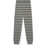 COPENHAGEN COLORS Grey Stripe Merino Classic Rib Leggings With Drawstrings