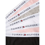 Tommy Hilfiger Grey Htr/ Pink/White/Black-Beige 5-Pack Cotton Bikini