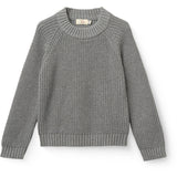 COPENHAGEN COLORS Grey Mel. Knitted Classic Rib Sweater