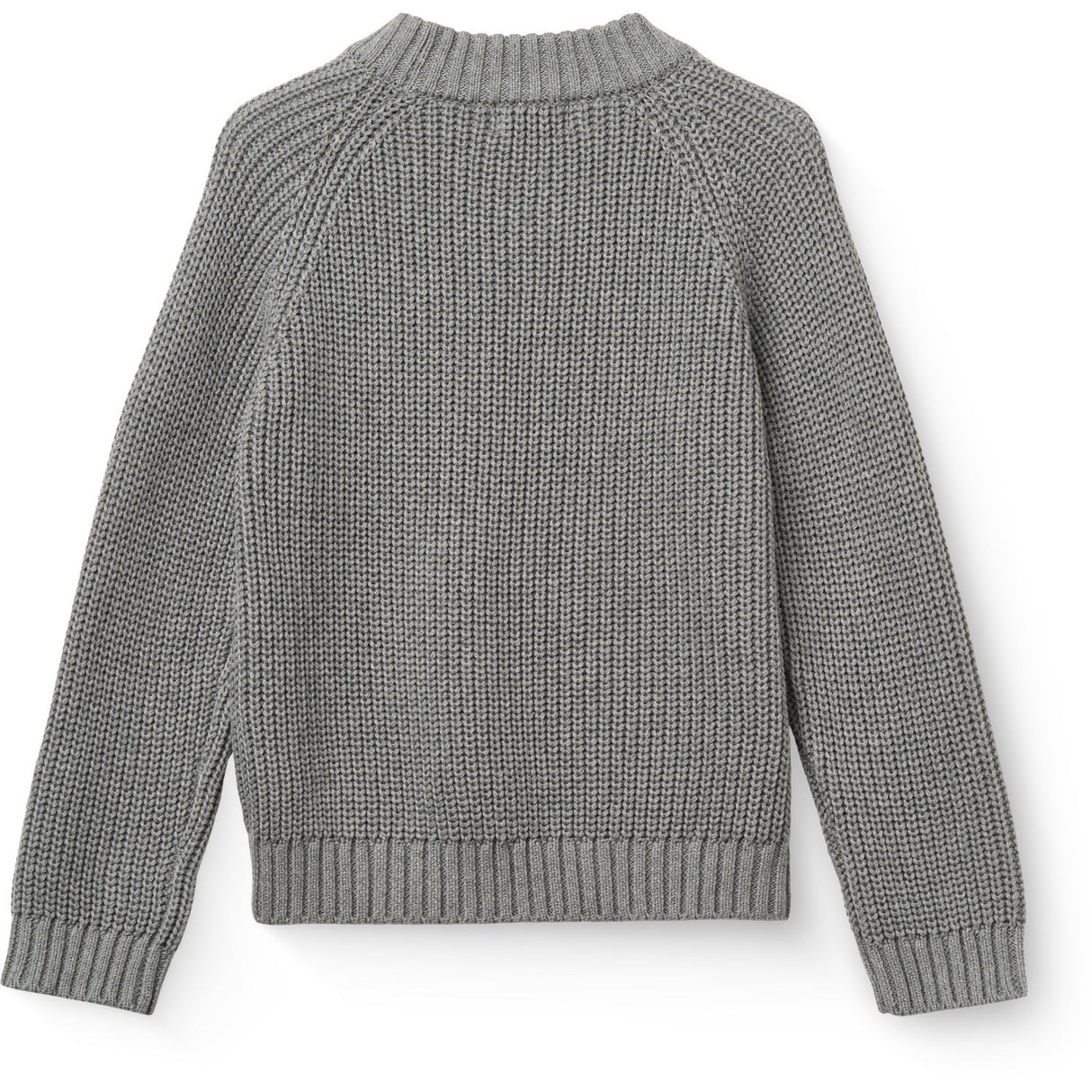 COPENHAGEN COLORS Grey Mel. Knitted Classic Rib Sweater