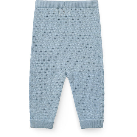 COPENHAGEN COLORS Dusty Blue Merino Pattern Baby Leggings