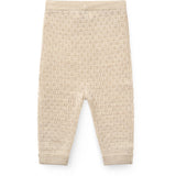 COPENHAGEN COLORS Pale Cream Melange Merino Pattern Baby Leggings