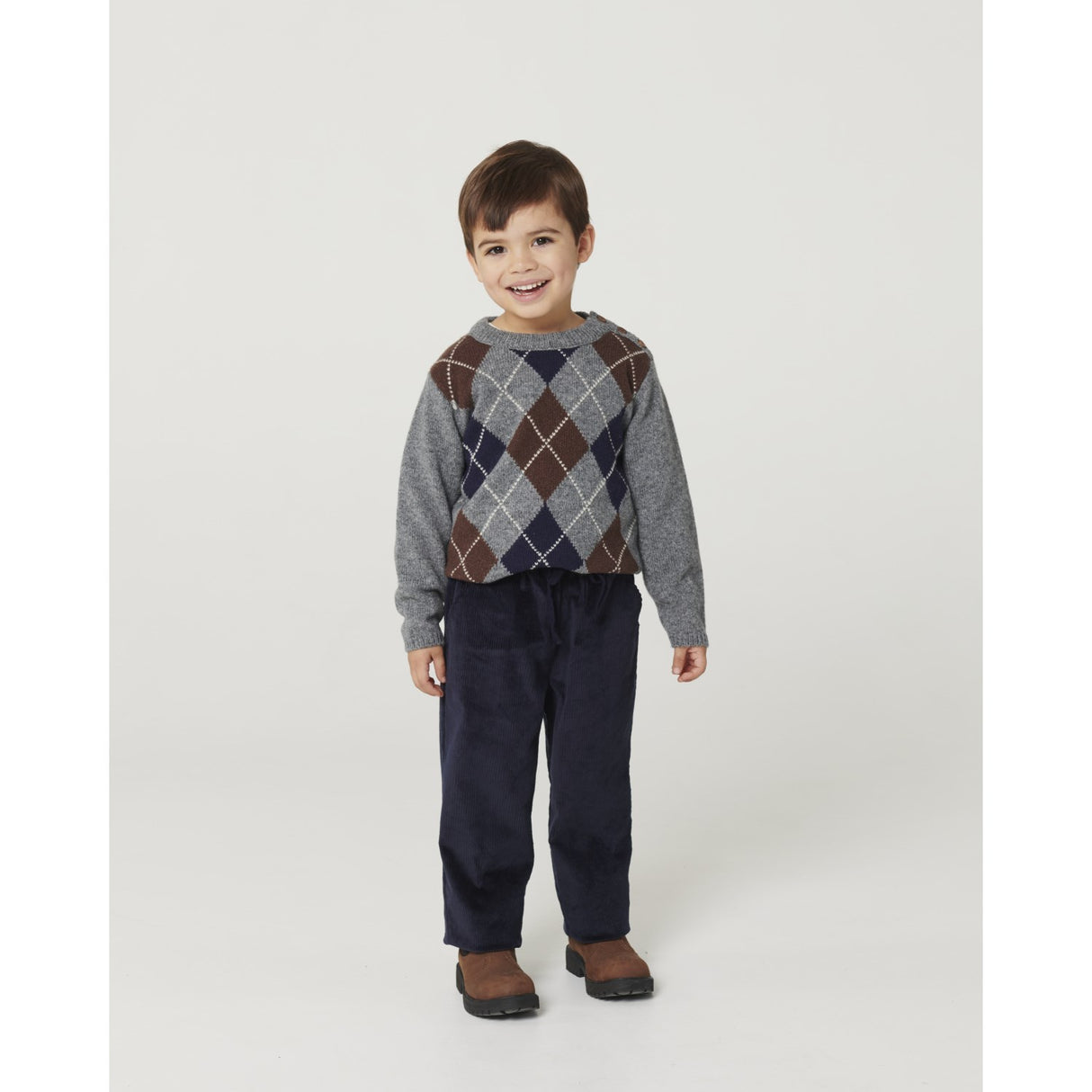 COPENHAGEN COLORS Navy Corduroy Pant W. Adj. Waist