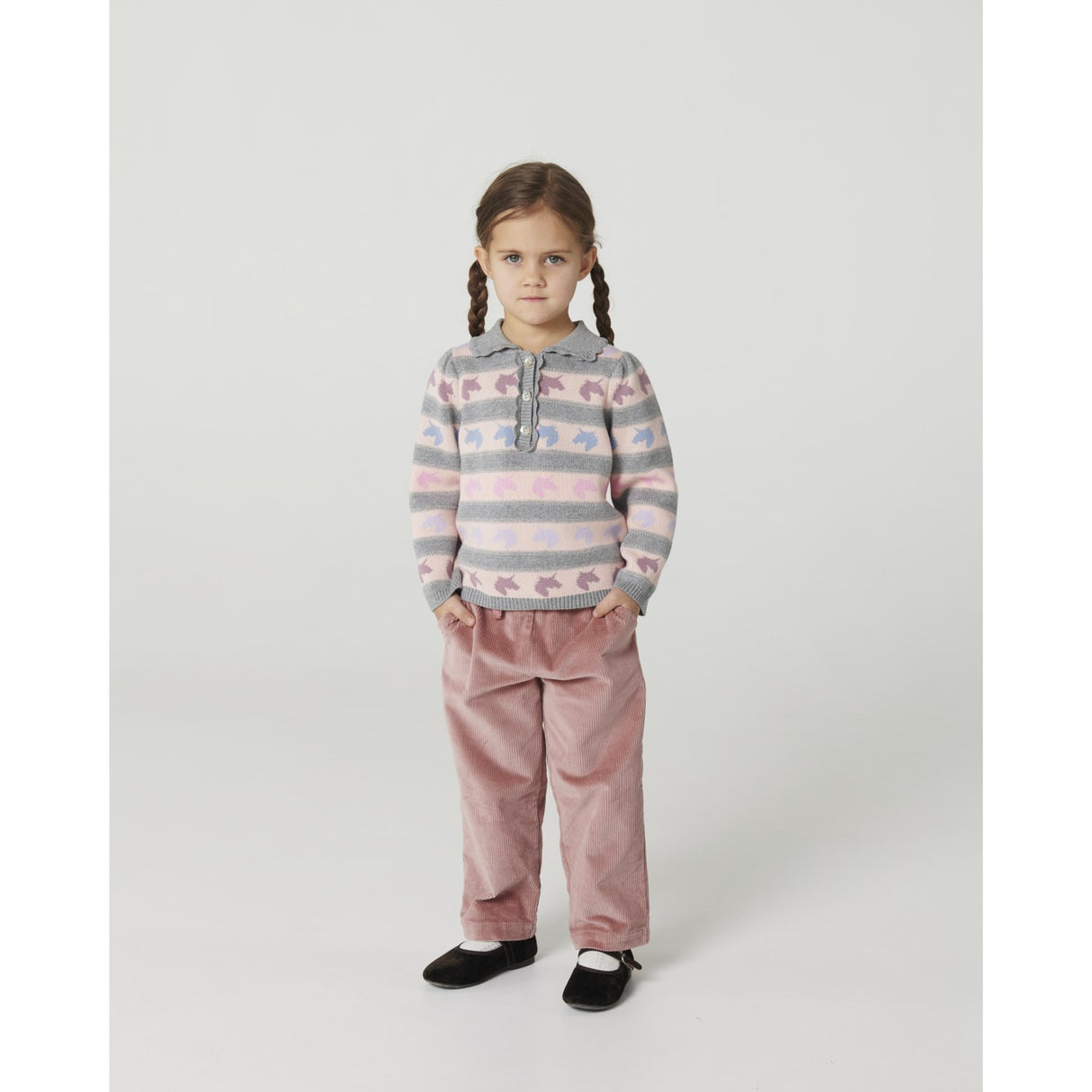 COPENHAGEN COLORS Winter Rose Corduroy Pant W. Adj. Waist