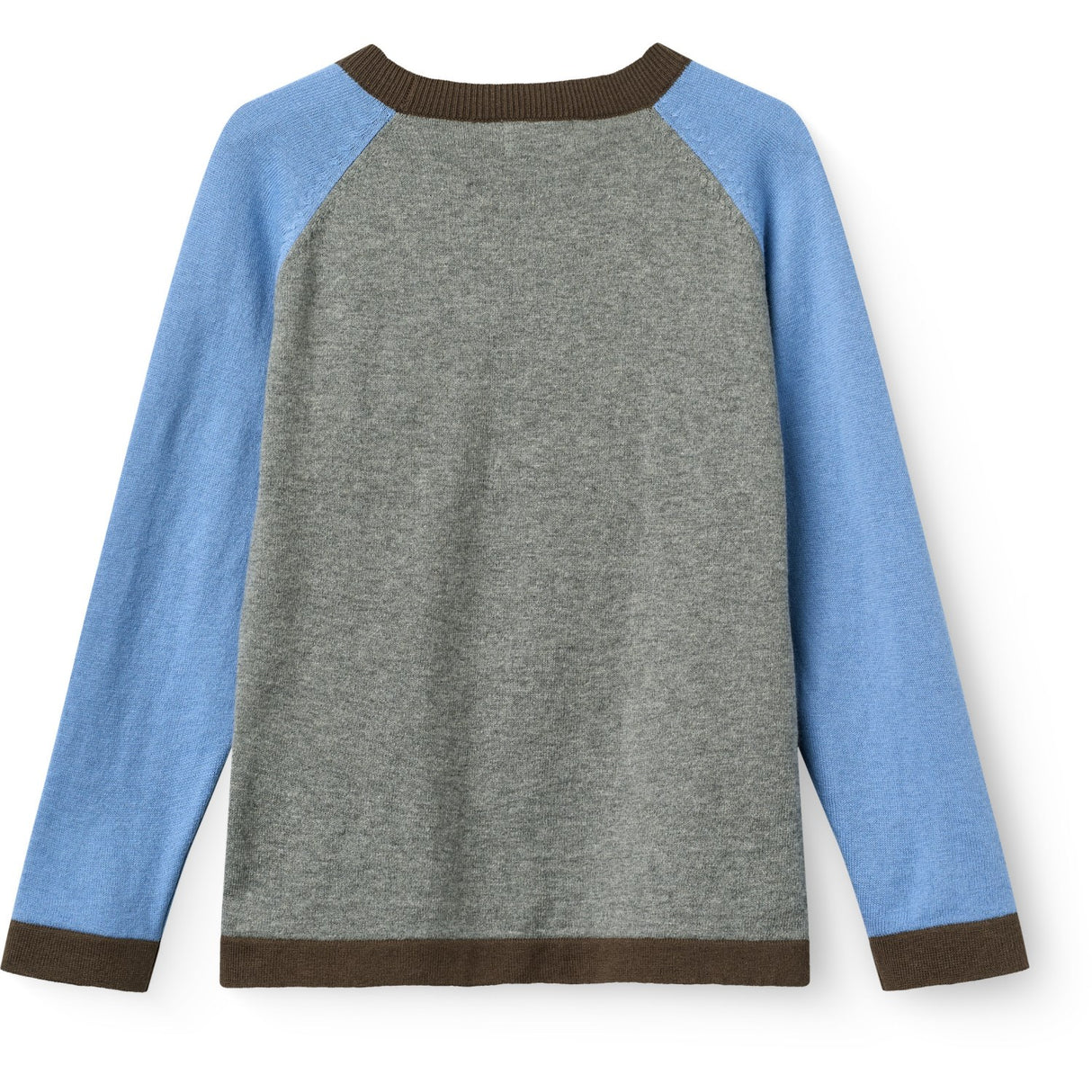 COPENHAGEN COLORS Grey Mel. Comb. Light Knitted Color Block Blouse