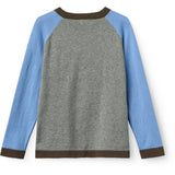 COPENHAGEN COLORS Grey Mel. Comb. Light Knitted Color Block Blouse