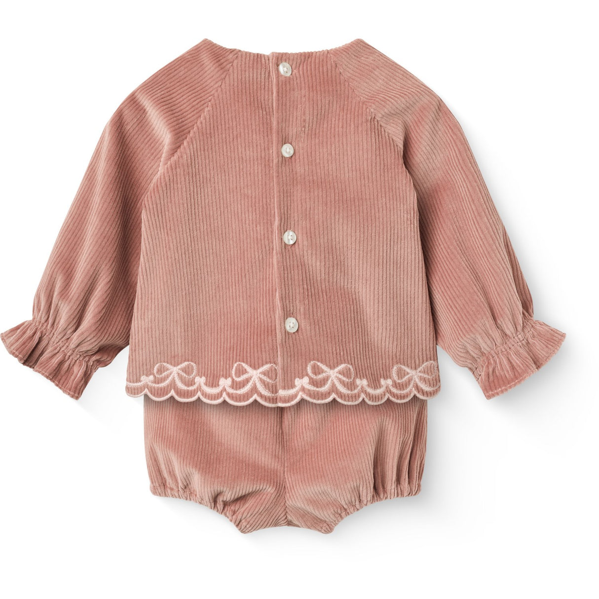COPENHAGEN COLORS Winter Rose Corduroy Baby Set W. Emb.