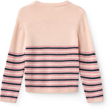 COPENHAGEN COLORS Soft Pink Comb. Striped Merino Sweater