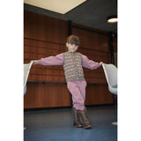 COPENHAGEN COLORS Walnut Flower Knitted Flower Pattern Vest