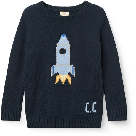 COPENHAGEN COLORS Navy Rocket Comb. Sweater W. Icon