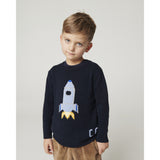 COPENHAGEN COLORS Navy Rocket Comb. Sweater W. Icon